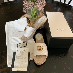 Gucci leather espadrille sandal